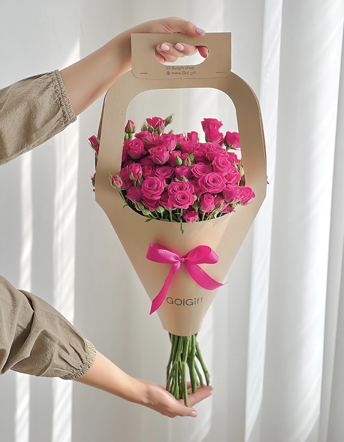 مینیاتوری سرخابی شاخه بریده (Magenta Miniature Flower Bunch)