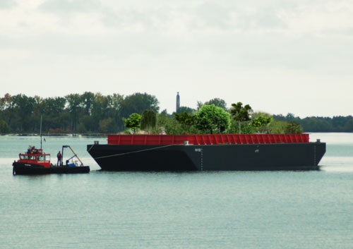 باغ شناور روی آب در نیویورک 